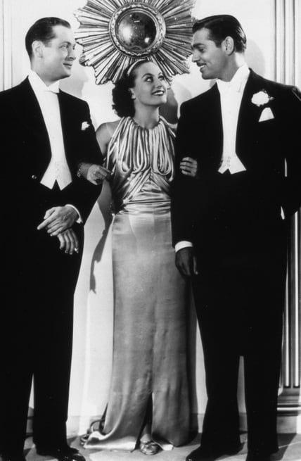 Robert Montgomery, Joan Crawford, Clark Gable