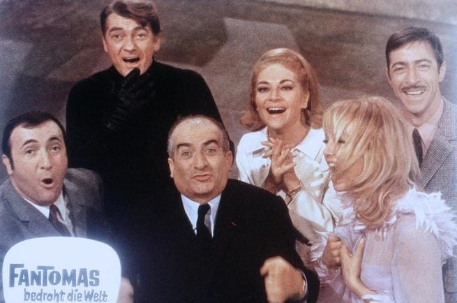 Louis De Funès, Jean Marais, François Christophe, Jacques Dynam, Mylène Demongeot