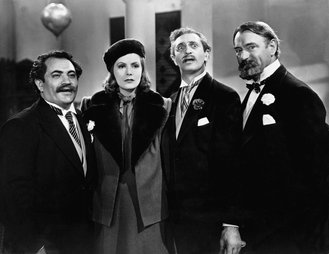 Alexander Granach, Felix Bressart, Greta Garbo, Sig Ruman